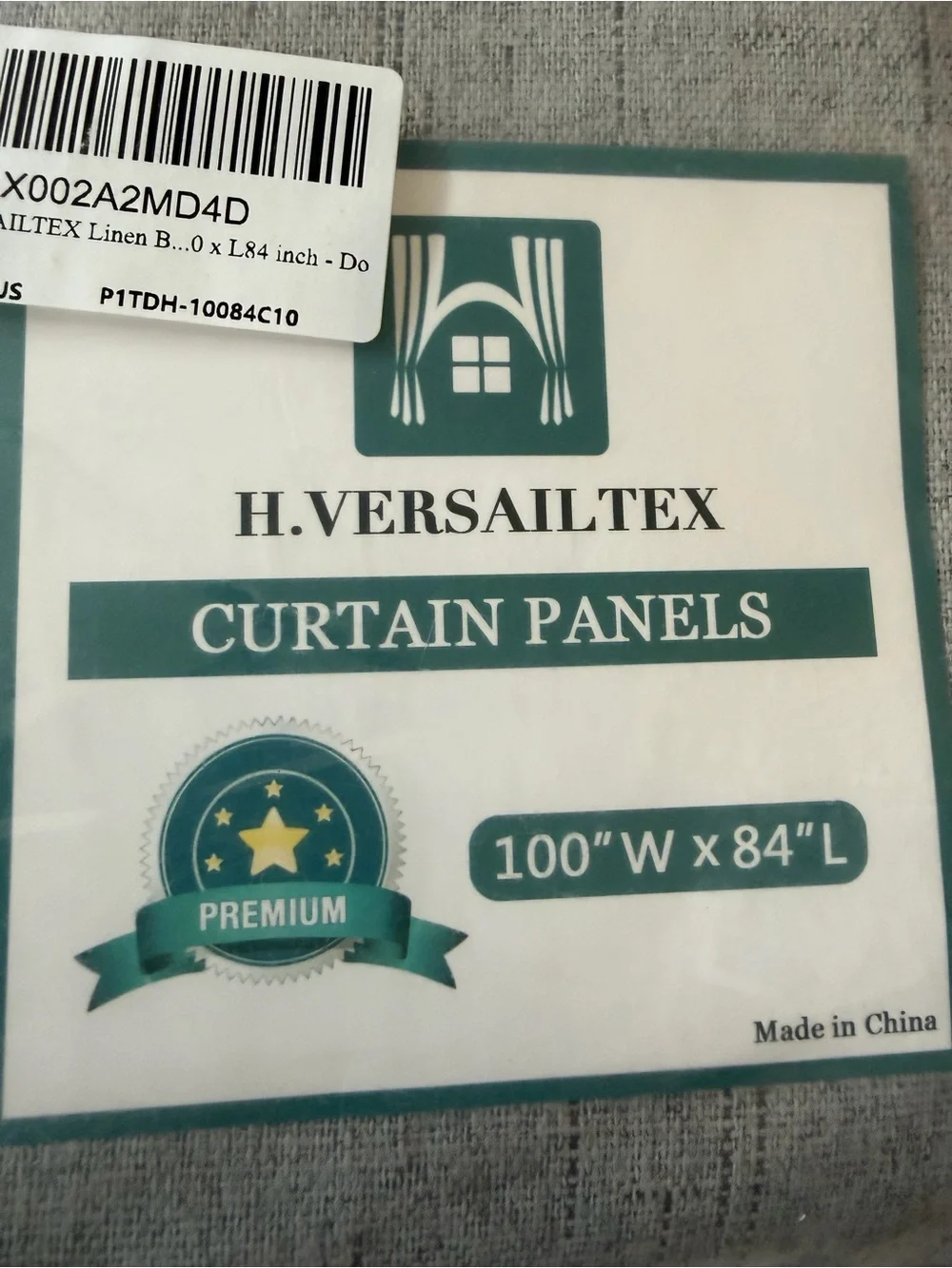 H.VERSAILTEX Grey Grommet-Top Blackout Curtain Panel